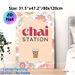 Chai Station Themed Painting Poster, Soft Watercolor Floral Paisley Pattern Poster, Warm Tea-inspired Decor Ideal For Café, Kitchen And Dining Area_maomaolike.com