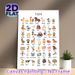 Farm Themed Painting Poster, Cute Cartoon Farm Elements Poster, Informative Design For Learning Farm-related Items, Ideal For Home, Study Area_maomaolike.com