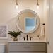 23.62 Inches Wood Round Decorative Mirrors For Wall Decor, Rustic Circle Mirror For Bedroom, Bathroom, Living Room, Entryway Mirror For Home And Office With Beads_maomaolike.com