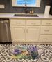Lavender In Watercolor Memory Foam Kitchen Mat Machine Washable Anti-Fatigue Mat Cushion Comfort Bath Mat Or Kitchen Rug_maomaolike.com