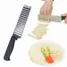 Stainless Steel Chip Dough Vegetable Fruit Crinkle Wavy Slicer Knife Potato Cutter Chopper French Fry Maker_maomaolike.com