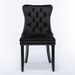Nikki Collection Modern Tufted Velvet Dining Chairs With Solid Wood Legs And Nailhead Trim, Set Of 2, Black_maomaolike.com