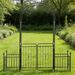 Metal Arch Trellis With Gate And Planter Baskets,Garden Archway_maomaolike.com
