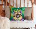 Pekingese King Of Mardi Gras Throw Pillow Machine Washable, Indoor Outdoor Decorative Pillow For Couch, Bed Or Patio, 14Hx14W_maomaolike.com