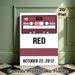 Vintage Cassette Tape "RED" Painting Poster, Minimalist Retro Burgundy Cassette With Bold Text Poster, Nostalgic Music-themed Decor Ideal For Living_maomaolike.com