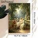 18th-Century Garden Tea Party Painting Poster, Elegant Classic Romantic Poster, Delicate Vintage Aristocratic Outdoor Tea Gathering Artwork, Ideal For_maomaolike.com