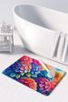 Hydrangeas In Color Memory Foam Kitchen Mat Machine Washable Anti-Fatigue Mat Cushion Comfort Bath Mat Or Kitchen Rug_maomaolike.com