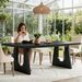 Wood Dining Table, 70" Rectangular Kitchen Table For 6-8 People_maomaolike.com