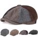 Hot Sale Men's 8 Panel Wool Blend Newsboy Flat Cap Herringbone Tweed Hats Free Shipping_maomaolike.com