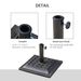 20 Lbs Patio Market Umbrella Base Stand Resin Parasol Holder Square With Beautiful Decorative Pattern & Easy Setup, For Φ1.5", Φ1.89" Pole, For Beach, Lawn, Deck, Backyard, Garden, Bronze_maomaolike.com