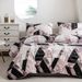 Bedding Sets Colorful Geometric Marble Pattern Printed Quilt Set Three Piece Set_maomaolike.com