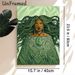 Indigenous Polynesian Woman Painting Poster, Intricate Ethnic Tribal Style Poster, Unique Cultural Design With Green Fern Motifs & Traditional_maomaolike.com
