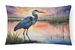 Birds, Birds, Birds Throw Pillow Throw Pillow For Indoor Couch Bed Outdoor Patio Washable, Blue Heron Setting Sun 7504,12Hx16W_maomaolike.com
