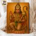 Lord Hanuman Painting Poster, Traditional Intricate Hindu Deity Portrait Poster, Sacred Spiritual Decor Suitable For Home, Prayer Room_maomaolike.com