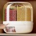 Food Grade Grain Box Container Household Insect-Proof Moisture-Proof Sealed Rotating Divider Rice Jar Storage Bin_maomaolike.com