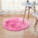 Round White Home Living Room Bedroom Plush Carpet_maomaolike.com