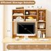 Desktop Bookshelf With 7 Open Cubbies And 3 Adjustable Shelves 2 Anti-toppling Kits For Computer Desk, Writing Desk, Vanity Table, Coffee Bar_maomaolike.com