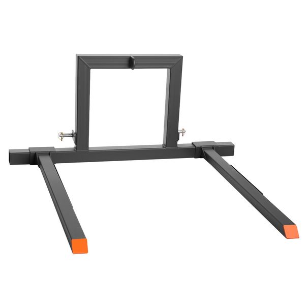 3 Point Hitch Pallet Forks, 1500 Lbs Clamp On Pallet Forks, 50-Inch Total Length Heavy-Duty Tractor Fork With 28.9-46 Inch Adjustable Fork Width, Quick Hitch Attachments For Category 1 Tractors_maomaolike.com