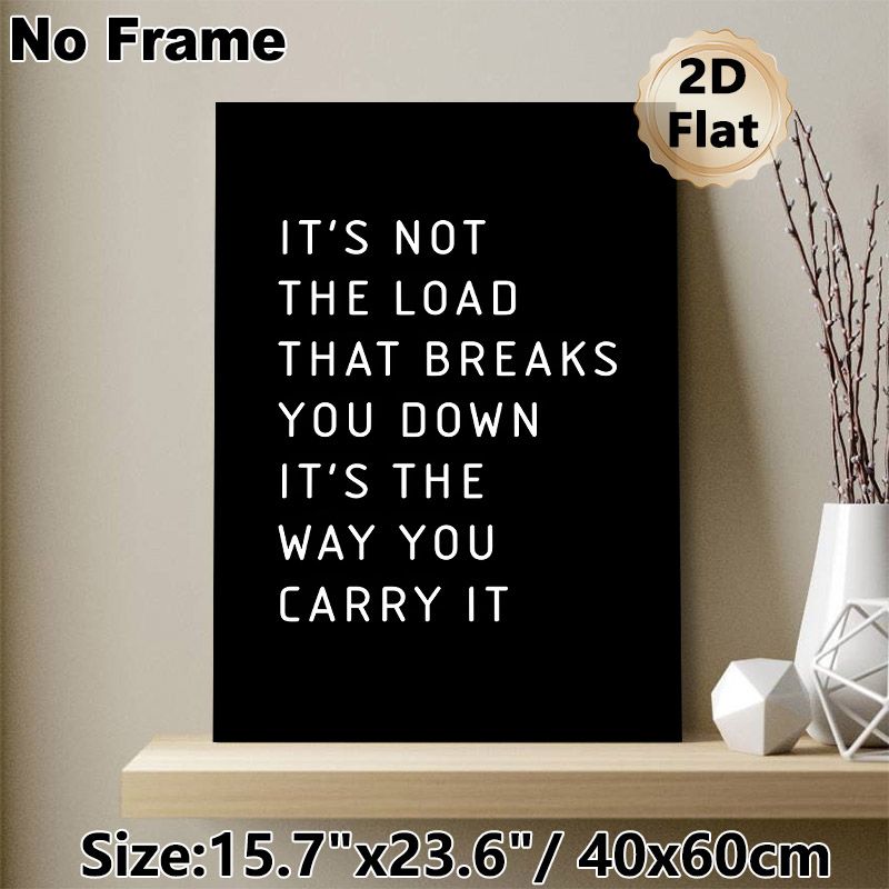 Inspirational Quote Painting Poster, Minimalist Black & White Typography Poster, Motivational Message To Uplift Mood, Suitable For Office And Living_maomaolike.com