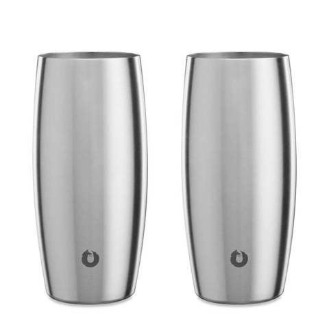 Stainless Steel Beer Glass Set, Set Of 2 - Steel_maomaolike.com