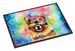 Pomeranian Hippie Dawg Doormat Front Door Mat Indoor Outdoor Rugs For Entryway, Non Slip Washable Low Pile, 24H X 36W_maomaolike.com