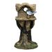 Concrete Bird House With Pedestal - Outdoor Concrete Bird House For Patio Backyard Patio Backyard Outdoor Garden Outside Decoration_maomaolike.com