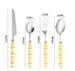 304 Stainless Steel Pearl Knife, Fork, Spoon, Ceramic Handle, Western Tableware Set, Creative High Aesthetic Value,_maomaolike.com