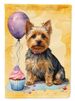 Silky Terrier Happy Birthday House Flag Large Porch Sleeve Pole Decorative Outside Yard Banner Artwork Wall Hanging, Polyester, House Size, Multicolor_maomaolike.com