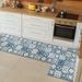 Checkered Retro Crystal Velvet Kitchen Water Absorbing Non Slip Floor Mat Set Cross Border Spot Non Woven Carpet_maomaolike.com