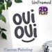 Oui Oui Typography Painting Poster, Minimalist Dark Curvy Lettering With Smiley Poster, Playful French-inspired Wall Decor Ideal For Living Room_maomaolike.com