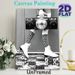 Retro Disco & Roller Skate Painting Poster, Monochrome Vintage Scene With Boombox & Disco Ball Poster, Retro Vibe Decor Ideal For Living Room_maomaolike.com