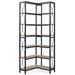 Corner Bookshelf, Industrial Corner Etagere Bookcase_maomaolike.com