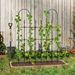 58 X 73 Inch Outdoor Garden Rose Arch Trellis For Climbing Plants_maomaolike.com