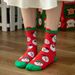 Christmas Cotton women's cartoon Christmas socks funny Halloween midtube socks three-dimensional ears New Year socks big red socks_maomaolike.com