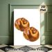 Braided Bread Painting Poster, Glossy Warm-toned Realistic Food Poster, Appetizing Culinary Decor Ideal For Kitchen And Dining Room_maomaolike.com