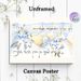 Mountain & Floral Calligraphy Painting Poster, Soft-toned Watercolor Style Poster, Delicate Artistic Design, Ideal For Living Room And Bedroom Wall_maomaolike.com