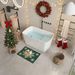 49'' Acrylic Freestanding Soaking Bathtub, Square-shape Japanese Soaking Hot Tub, Sit-In Design With Chrome Overflow And Drain For Express Delivery, Glossy White 26AMAZING-49_maomaolike.com