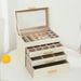 New Ins-style Transparent High Aesthetic Drawer-style Earring And Ring Storage Box, PU Jewelry Box,gift For Mother And Girlfriend_maomaolike.com