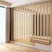 3D Self-Adhesive Wood Grain Embossed Grid Sticker For Living Room TV Background Decoration Waterproof Moisture-Proof_maomaolike.com