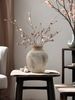 1PC Ceramic Antique Tile Pizza Style Vase Suitable For Japanese Art Decoration Farmhouse Interior Flower Arrangement Beautiful Ornament_maomaolike.com