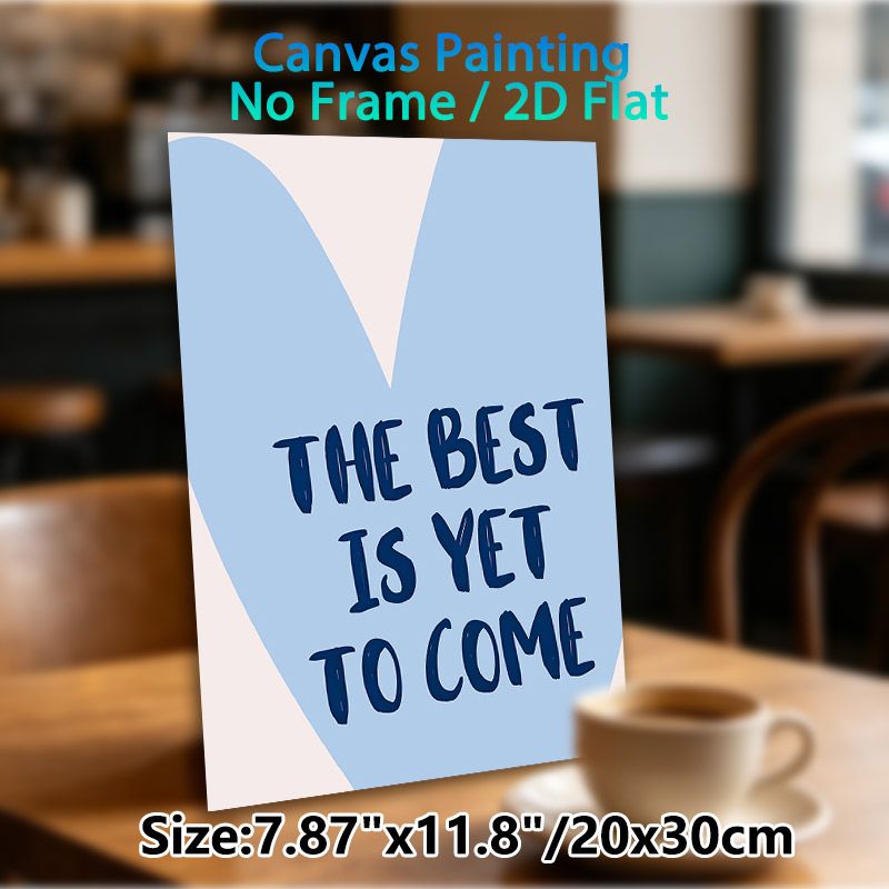 Inspirational Quote Heart Painting Poster, Soft-toned Hand-drawn Style Poster, Uplifting Motivational Message, Ideal For Bedroom And Living Room Decor_maomaolike.com