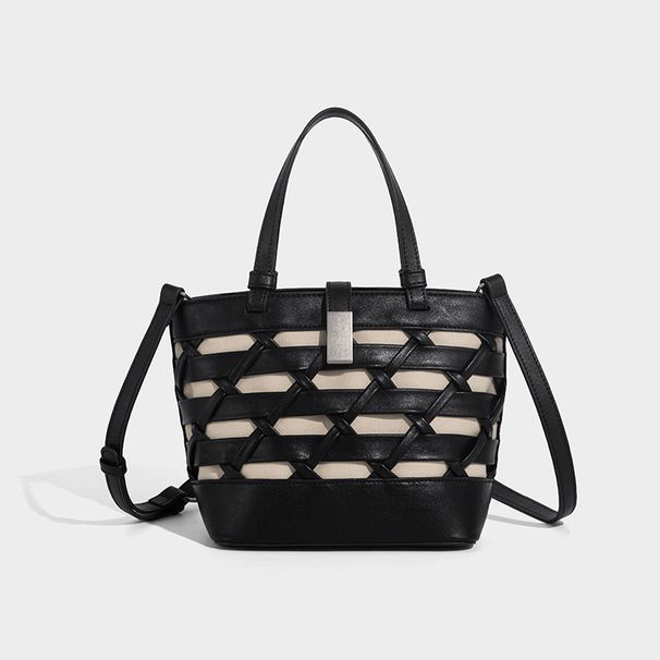 Women's 2026 New French Style Lazy Basket Fashion Versatile Single Shoulder Crossbody High-End Bucket Bag_maomaolike.com