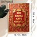 Chinese Ornate Themed "The Nanke Have Arrived" Painting Poster, Luxe Red & Gold Intricate Paisley & Cloud Motif Poster, Elegant Decor Piece Ideal For_maomaolike.com