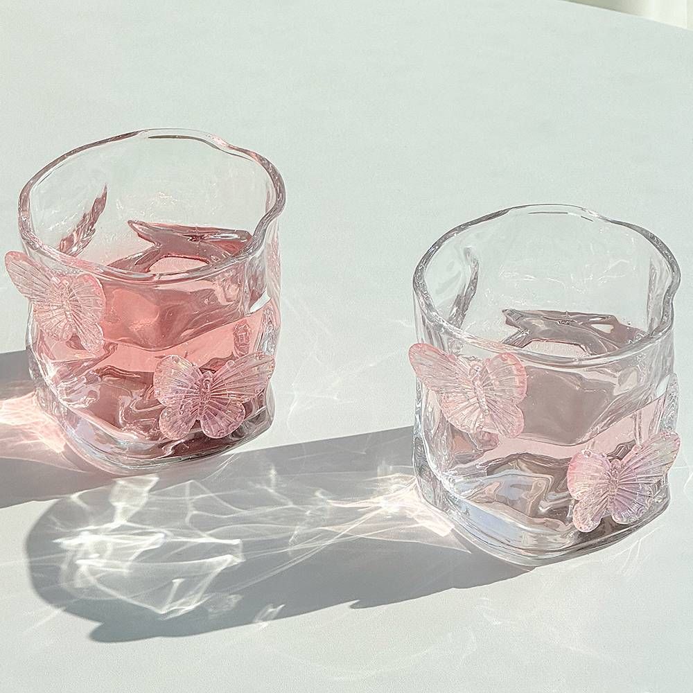 Irregular Wrinkled Cup, Iced American Latte, Coffee Cup, Glass Cup_maomaolike.com