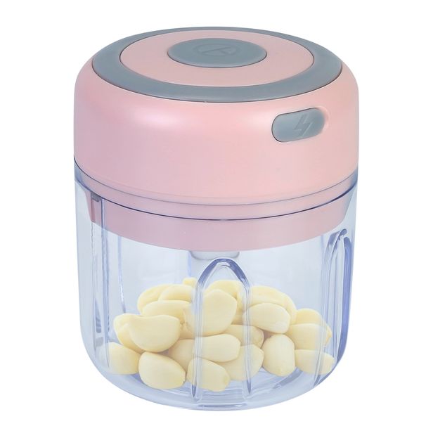 Mini Electric Garlic Chopper 8.45OZ Cordless Garlic Mincer Food Chopper Rechargeable Food Blender Chili Nut Onion Pepper Meat Ginger Food_maomaolike.com