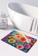 Gerbera Daisies In Color Memory Foam Kitchen Mat Machine Washable Anti-Fatigue Mat Cushion Comfort Bath Mat Or Kitchen Rug_maomaolike.com