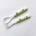 Infant Children Learning To Eat Rice Noodles Baby Food Bamboo Fiber Penguin Giraffe Fork Spoon_maomaolike.com