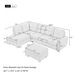 Reversible Sectional Sofa Space Saving With Storage Ottoman Rivet Ornament L-shape Couch For Large Space Dorm Apartment_maomaolike.com