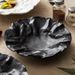 Wrinkled Deep Dish Bowl Japanese Style Tableware Western Salad Ceramic High-End Plate Household 2025 New Model_maomaolike.com