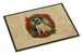 White Boxer Christmas Flowers Doormat Front Door Mat Indoor Outdoor Rugs For Entryway, Non Slip Washable Low Pile, 24H X 36W_maomaolike.com